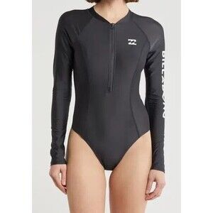 Billabong Beach Babe Surfsuit Women Large Swimsuit Long Sleeve Black NEW